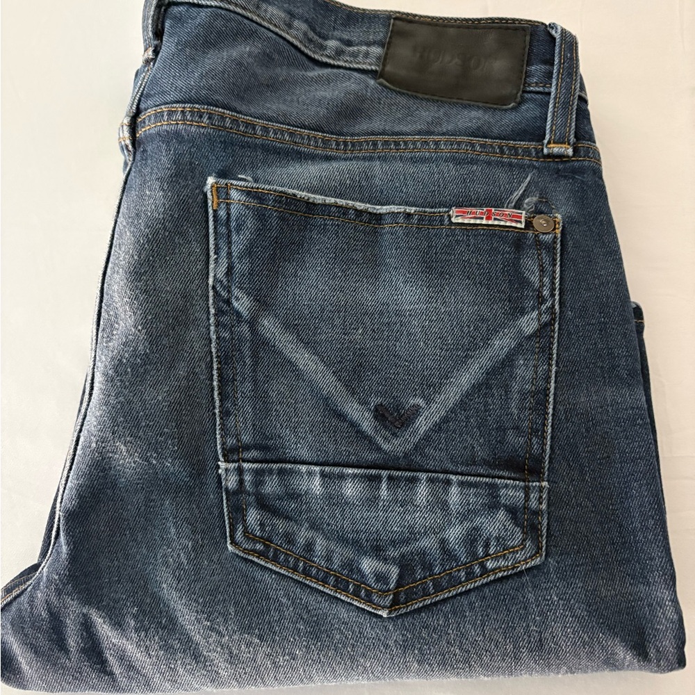 Hudson Jeans Dark Blue Straight Leg Denim